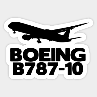 Boeing B787-10 Silhouette Print (Black) Sticker